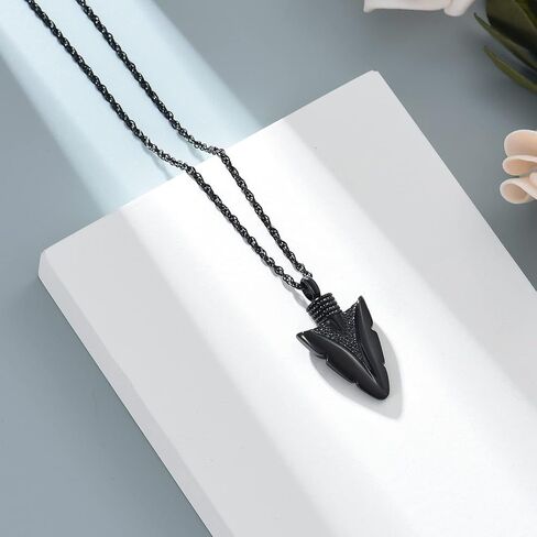 shajwo Cremation Jewelry Arrowhead Urn Necklace for Ashes for Women Men Memorial Keepsake Ash Necklace for Human Ashes in Saudi Arabia