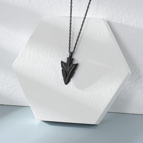 shajwo Cremation Jewelry Arrowhead Urn Necklace for Ashes for Women Men Memorial Keepsake Ash Necklace for Human Ashes in Saudi Arabia