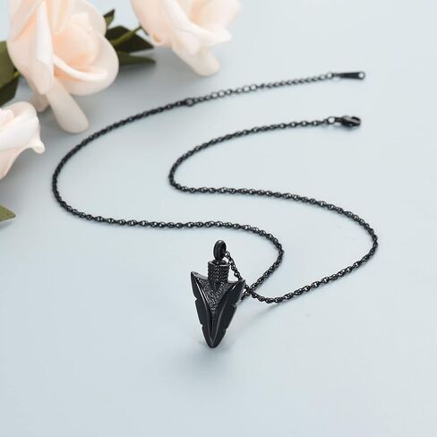 shajwo Cremation Jewelry Arrowhead Urn Necklace for Ashes for Women Men Memorial Keepsake Ash Necklace for Human Ashes in Saudi Arabia