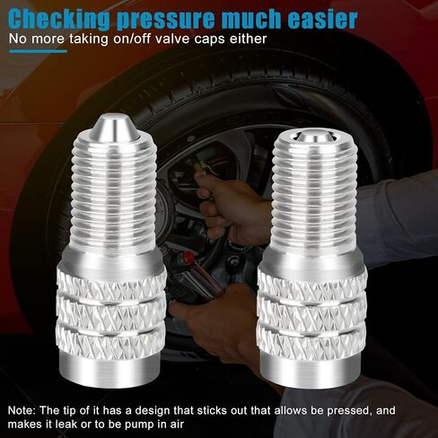 Double Seal Valve Cap, 16 Pack Double Seal Flow Through Valve Stem Cap with Heads Valve Core Remover for High Pressure Truck Car RV Semi Bus, Tires Inflate and Check Pressure Without Removing Caps in Saudi Arabia