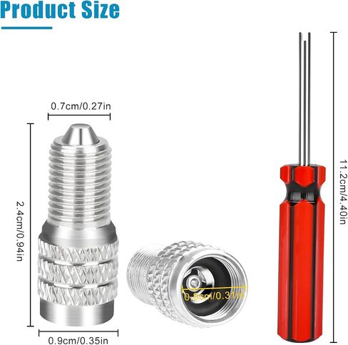 Double Seal Valve Cap, 16 Pack Double Seal Flow Through Valve Stem Cap with Heads Valve Core Remover for High Pressure Truck Car RV Semi Bus, Tires Inflate and Check Pressure Without Removing Caps in Saudi Arabia