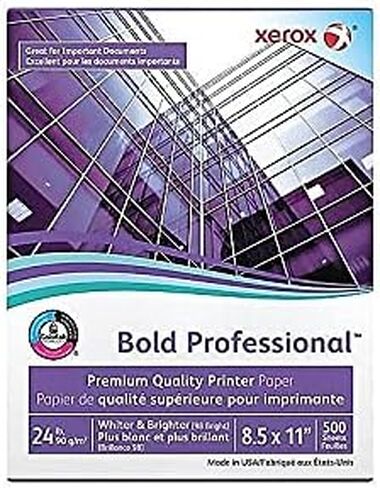 Xerox 3R13038 Bold Professional Quality Paper, 98 Bright, 8 1/2 x 11, White, 500 Sheets/RM (XER3R13038) in Saudi Arabia