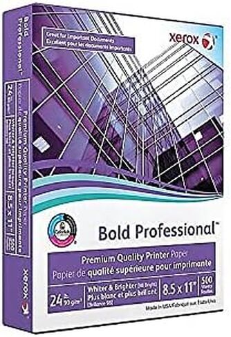 Xerox 3R13038 Bold Professional Quality Paper, 98 Bright, 8 1/2 x 11, White, 500 Sheets/RM (XER3R13038) in Saudi Arabia
