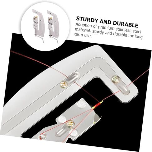 CLISPEED 2 قطعة طُعم فضي من الفولاذ الفرعي في الهواء الطلق، عقدة معدنية دوارة من الفولاذ المقاوم للصدأ، لوازم الخطاف، إكسسوارات المعدات، أبازيم الطيران مع أداة ربط الصيد السريع، عقدة خط الآلة in Kuwait