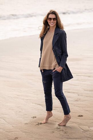 بنطال Malanda النسائي من XCVI Wearables - بنطال كاحل خفيف الوزن باللون الأزرق الداكن، مقاس صغير in Kuwait