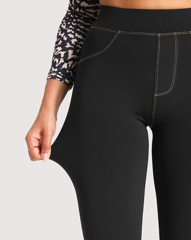 بناطيل ضيقة من قماش الدنيم للنساء بخصر عالٍ للتحكم في البطن مع جيوب خلفية قابلة للتمدد غير رسمية in Kuwait