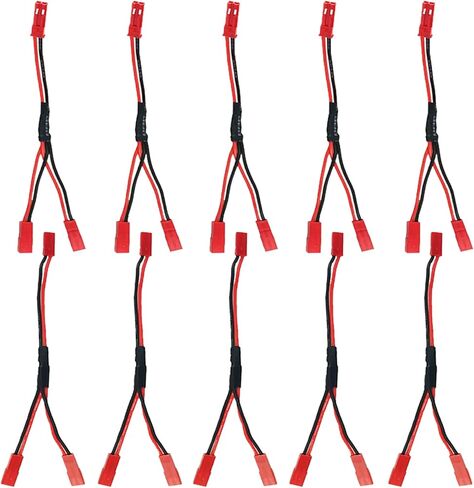 5 Pairs JST Plug to JR Connector Male Female Cable 10cm Servo Adapter Wire for RC Plane Helicopter Car (JST to JR-10pcs) in Saudi Arabia