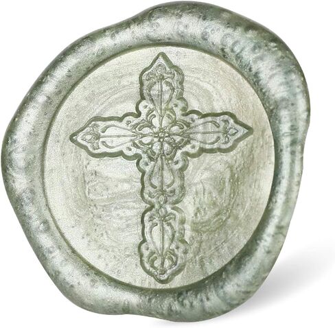 Wax Seal Stamp, Brass Seal with Wooden Handle, Cross in Saudi Arabia