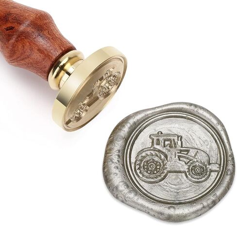 Wax Seal Stamp, Brass Seal with Wooden Handle, Cross in Saudi Arabia