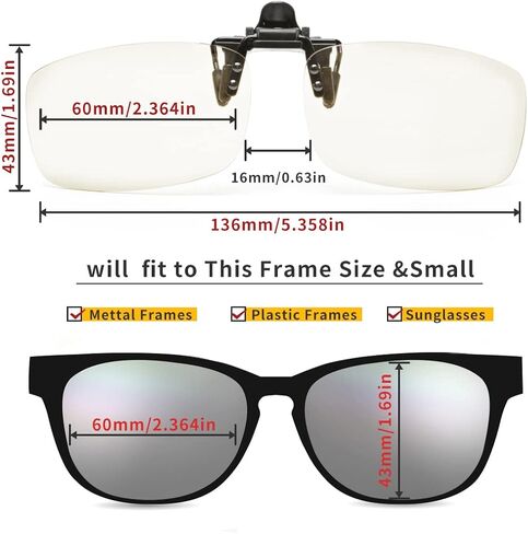 نظارات قراءة قابلة للتثبيت والقلب، نظارات كمبيوتر تحجب الضوء الأزرق للجنسين (شفافة، 4، ×) in Kuwait