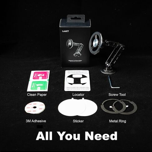 Magsafe Car Phone Mount，All Metal car Phone Holder，Folding Holder,Perfect for iPhone 12,13,14,15 pro max and Android with Magsafe Case in Saudi Arabia