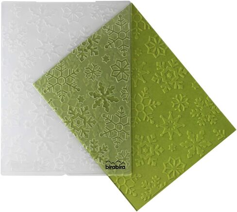 Bira Craft مجلد نقش مقاس 4.25 بوصة × 5.75 بوصة، مجلد نقش عيد الميلاد، تصميمات متنوعة. (ندفة الثلج) in Saudi Arabia