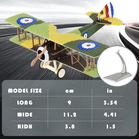 HANGHANG 1/72 SPAD XIII طائرة مقاتلة ذات مقعد واحد طائرة معدنية نموذج طائرة عسكرية نموذج طائرة دييكاست للتجميع أو الهدايا in Kuwait