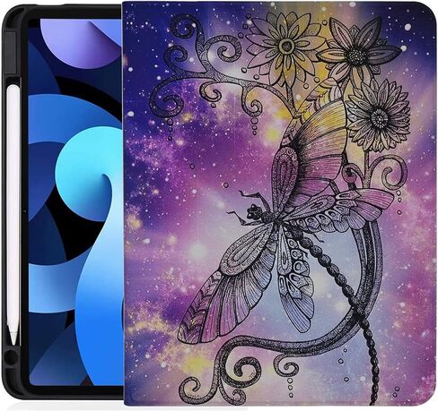 Case for iPad 10th Generation 10.9 Inch 2022, Slim Protective Case PU Leather Folding Multi-Angle Stand TPU Cover, Auto Wake/Sleep, Vintage Library Bookshelf in Kuwait