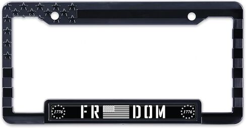 American Flag License Plate Frame Tag Bracket with 3D Raised Stars and Stripes. (We The People) (AF_Dome) in Saudi Arabia