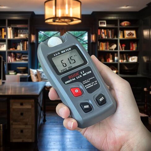 جهاز اختبار الإضاءة الرقمي من BSIDE جهاز قياس الإضاءة الرقمي لوكس متر، 0-200,000 لوكس مع الحد الأقصى/الدقيقة، مقياس الإضاءة البيئي المحمول لفيلم الحديقة والمكتب الداخلي والفصول الدراسية والنباتات التي تنمو بالتصوير الفوتوغرافي الخفيف in Kuwait