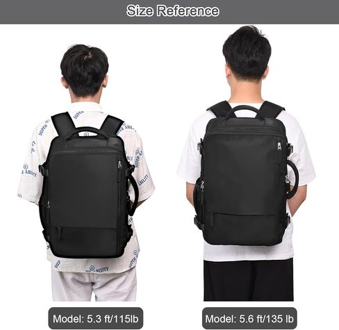 حقيبة ظهر للسفر وحقيبة ظهر كبيرة للسفر (وردي وأسود)، مقاس شخصي معتمد من شركة الطيران، حقيبة ظهر بجيوب متعددة، حقيبة ظهر جامعية، حقيبة ظهر مقاومة للماء، حقيبة ظهر للأعمال in Kuwait