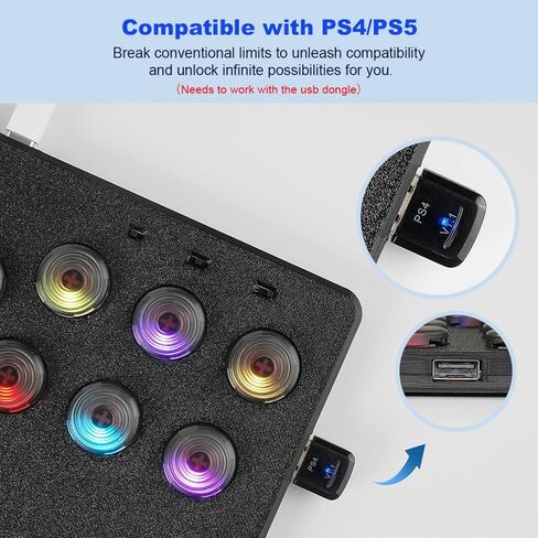 BITFUNX Gaming Keypad, Arcade Stick F12 Pro All-Button Leverless Controller - Supports SOCD & Hot Swap, Arcade Controller Street Fight for PC/PS3/PS4/PS5/Switch/Steam with Custom RGB & TURBO in Saudi Arabia