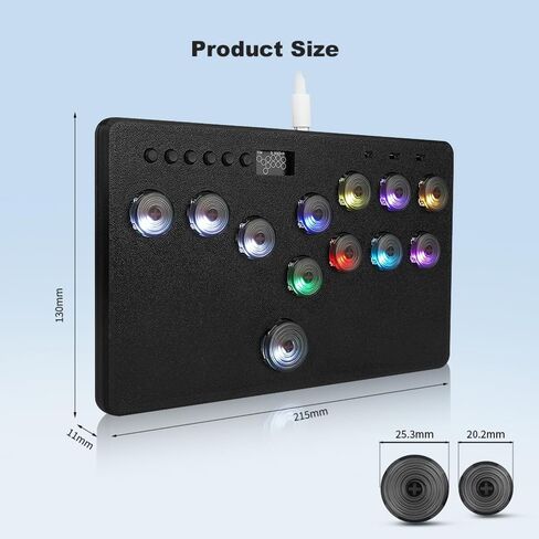 BITFUNX Gaming Keypad, Arcade Stick F12 Pro All-Button Leverless Controller - Supports SOCD & Hot Swap, Arcade Controller Street Fight for PC/PS3/PS4/PS5/Switch/Steam with Custom RGB & TURBO in Saudi Arabia