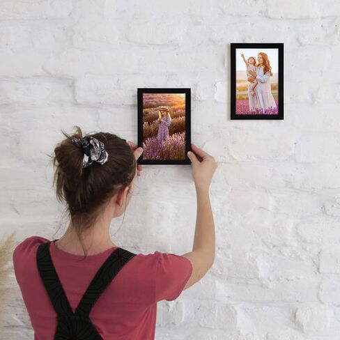 مجموعة إطارات صور Giftgarden مقاس 5x7 مكونة من 10 قطع، عرض 5x7 مع حصيرة أو 6x8 بدون حصيرة، إطارات صور متعددة للتركيب على الحائط أو سطح الطاولة، أسود in Kuwait