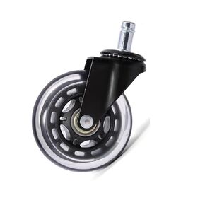 3inch Universal Mute Wheel Chair Caster Replacement 60KG Casters Rubber Soft Safe Roller 5Pcs(10mm) in Kuwait