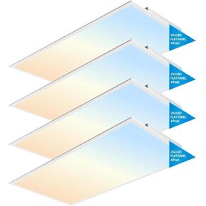 6 عبوات 2 × 4 مصابيح LED مسطحة للسقف المنسدل، 9360 لومن قابلة للتحديد 30 وات/40 وات/50 وات/60 وات/72 وات، درجة حرارة اللون 3000 ك/3500 ك/4000 ك/5000 ك/6500 ك، 0-10 فولت قابلة للتعتيم، 120-277 فولت، ETL، DLC in Kuwait