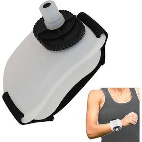 1 PCS Wrist Water Bottle 7oz/200ml Silicone Wearable Handheld Running Water Bottle for Hiking Gym Marathon Training Cycling Camping in Saudi Arabia
