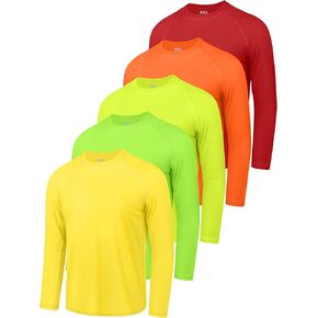 5 قطع من قمصان السباحة للأولاد من Rash Guard بعامل حماية من الأشعة فوق البنفسجية 50+، قمصان شبابية بأكمام طويلة، سريعة الجفاف للحماية من الشمس، ملابس سباحة للأطفال للأولاد والبنات in Kuwait