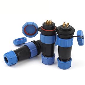 SP21 Socket Flange/Butt/Nut Type Male&Female Wire Connector for 8-12mm Cable Electrical Panel Mount 1Pcs(Docking Type,7P) in Kuwait