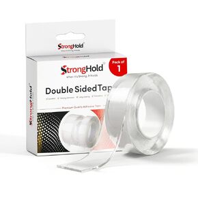 StrongHold Double Sided Tape for Canvas Wall Art Magic Tape for Bedroom Living Room Alien Nano Grip Tape Clear Tape Heavy Duty for Home Decor Double Sided wall Tape for wall Decor and Room Decor in Saudi Arabia