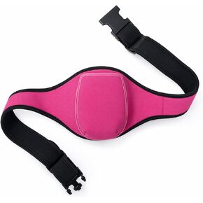 Microphone Belt Holder, Adjustable Mic Belt for Fitness Neoprene Sweat Absorbent Waistband Pouch Case for Fitness Instructor, Teacher, Speaker, Theatre (Rose Red) in Kuwait