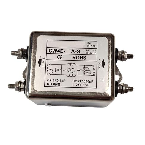 1 Pcs Power Filter Single Phase 220V AC Single Stage CW-4E-10A-S/CW4E-40A-S(001(CW4E -50A S -001 Bolt) in Saudi Arabia