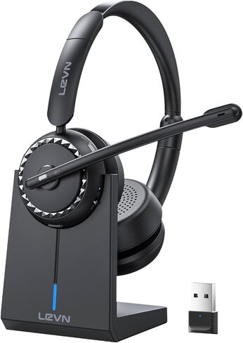 LEVN Headset with Mic, USB Headset with Microphone for PC, Headset with Microphone for Pc with Noise Canceling Microphone for Laptop, USB Headset for Work from Home/Call Center/Open Office in Saudi Arabia