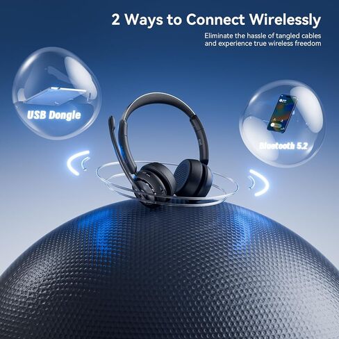 LEVN Headset with Mic, USB Headset with Microphone for PC, Headset with Microphone for Pc with Noise Canceling Microphone for Laptop, USB Headset for Work from Home/Call Center/Open Office in Saudi Arabia