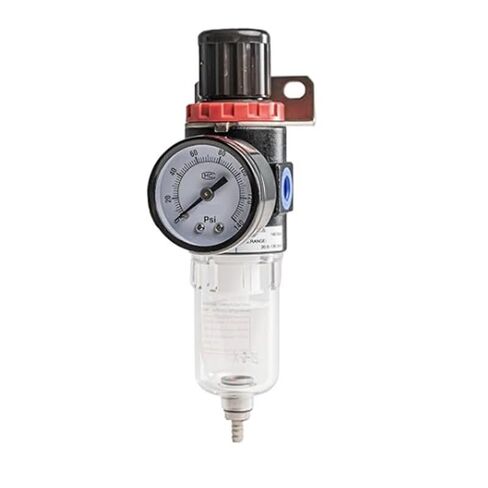 حقيبة ظهر كومبو منظم فلتر الهواء المضغوط 1/4 بوصة NPT AFR2000-2T 0-140 PSI قابلة للتعديل، دعامة، مقياس تصريف شبه تلقائي in Kuwait