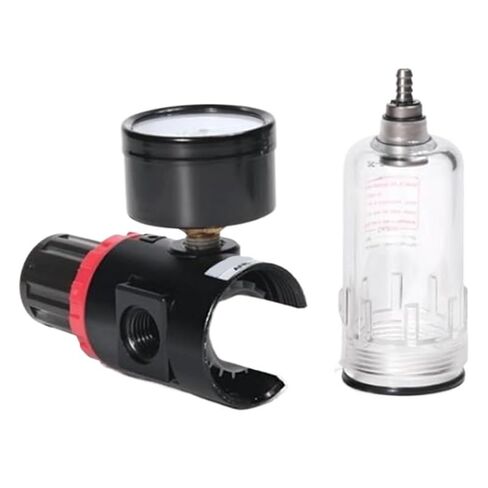 حقيبة ظهر كومبو منظم فلتر الهواء المضغوط 1/4 بوصة NPT AFR2000-2T 0-140 PSI قابلة للتعديل، دعامة، مقياس تصريف شبه تلقائي in Kuwait
