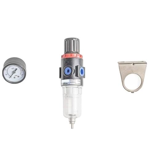 حقيبة ظهر كومبو منظم فلتر الهواء المضغوط 1/4 بوصة NPT AFR2000-2T 0-140 PSI قابلة للتعديل، دعامة، مقياس تصريف شبه تلقائي in Kuwait