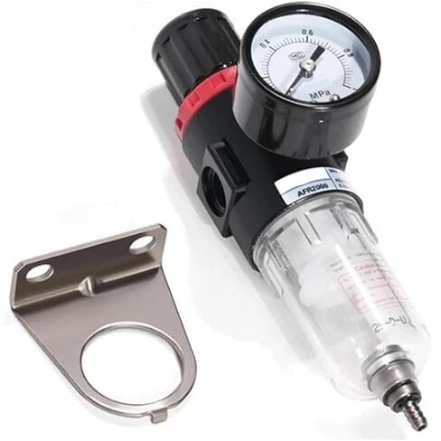 حقيبة ظهر كومبو منظم فلتر الهواء المضغوط 1/4 بوصة NPT AFR2000-2T 0-140 PSI قابلة للتعديل، دعامة، مقياس تصريف شبه تلقائي in Kuwait