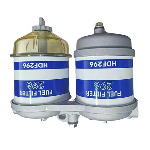 Dual-Addition Dual Fuel Filter 296 Filter Element 7111-296 HDF296 Filter Oil-Water Separator Double Cup Assembly in Saudi Arabia