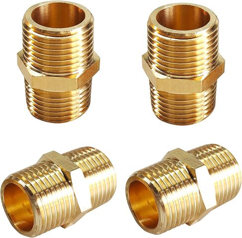 4 قطعة حلمات نحاسية سداسية 1 "NPT ذكر X 1" NPT وصلة أنابيب ذكر 1 بوصة حلمات الأنابيب النحاسية تركيبات محول الحلمات النحاسية الثقيلة المتساوية in Kuwait