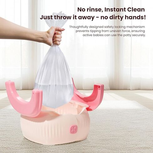 Travel Potty for Toddlers, Portable Travel Foldable Training Toilet Potty for Kids Boys Girls Emergency Toilets for Outdoor Car Camping with Storage Bag in Saudi Arabia