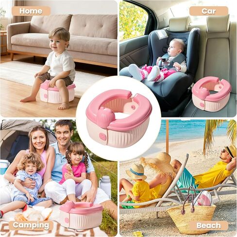 Travel Potty for Toddlers, Portable Travel Foldable Training Toilet Potty for Kids Boys Girls Emergency Toilets for Outdoor Car Camping with Storage Bag in Saudi Arabia