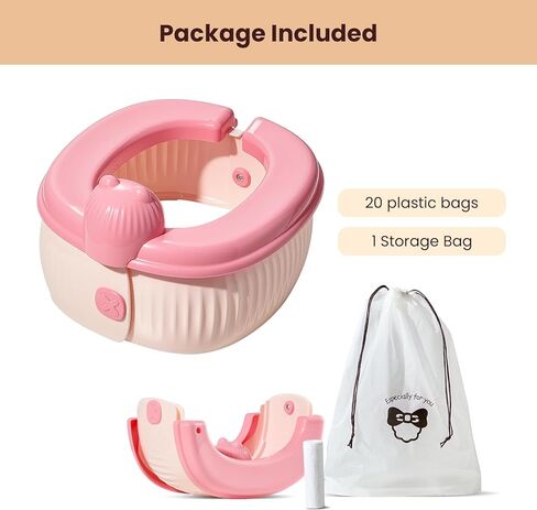Travel Potty for Toddlers, Portable Travel Foldable Training Toilet Potty for Kids Boys Girls Emergency Toilets for Outdoor Car Camping with Storage Bag in Saudi Arabia