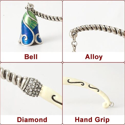 Candle Snuffer Extinguisher with Diamond Decoration Long Handle, Alloy Wick Flame Candle Put Out Tool Safely, Gift for Candle Lovers (Blue Purple) in Saudi Arabia