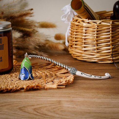 Candle Snuffer Extinguisher with Diamond Decoration Long Handle, Alloy Wick Flame Candle Put Out Tool Safely, Gift for Candle Lovers (Blue Purple) in Saudi Arabia