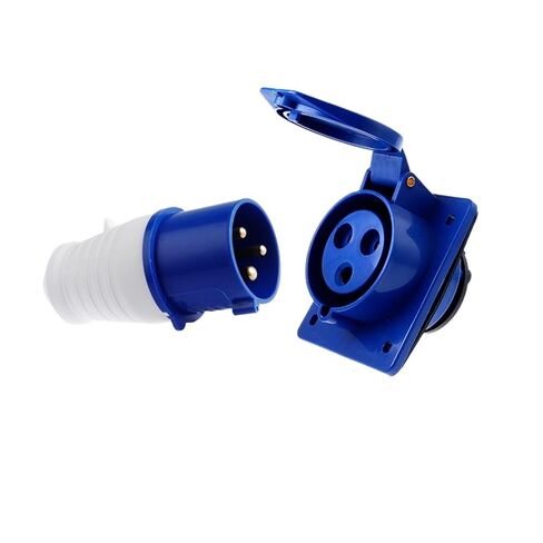 Oblique-Mounted 3-core 4-core 5-Hole Waterproof Aviation Industry and Socket Male and Female Cable Connector Copper Parts 16A/32A(3 core 16A Inclined seat Set) in Saudi Arabia