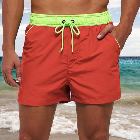 Summer Men's Swim Trunks Quick Dry Beach Surf Shorts with Zipper Pockets and Mesh Lining in Saudi Arabia