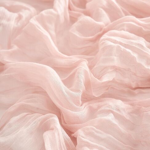 4 Pack 18x120 Inch Dusty Pink Cheesecloth Table Runner 10FT Long Cheese Cloth Boho Rustic Gauze Table Runner for Wedding Baby Shower Birthday Party Home Decor in Saudi Arabia