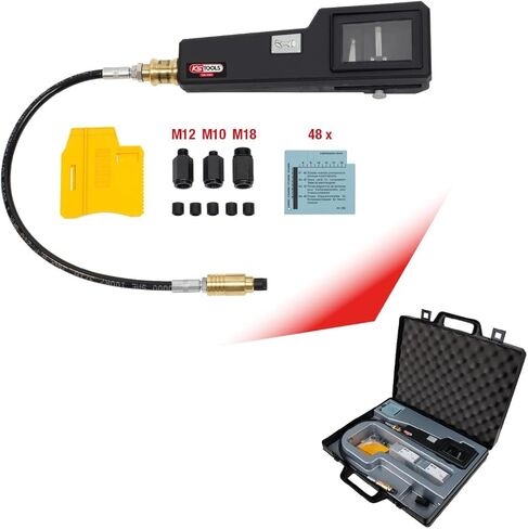 KS TOOLS أداة اختبار ضغط الضغط لمحركات البنزين مع مسجل الرسم البياني، 58 قطعة. in Kuwait