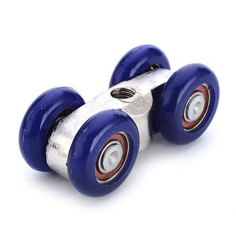 Light Sliding Door Roller 4 Wheels Home Room Wood Hanging Rail Track Pulley Bear 30KG 1Pcs in Kuwait